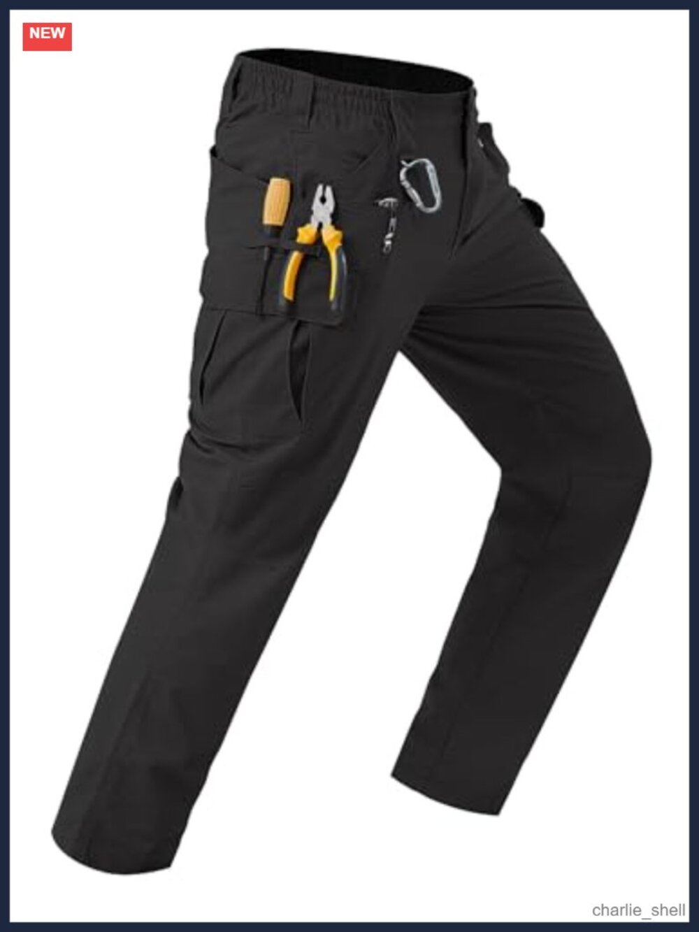 Men's Ripstop Cargo Work Pants Water Resistant 7-Pocket Utility Hiking Tactical